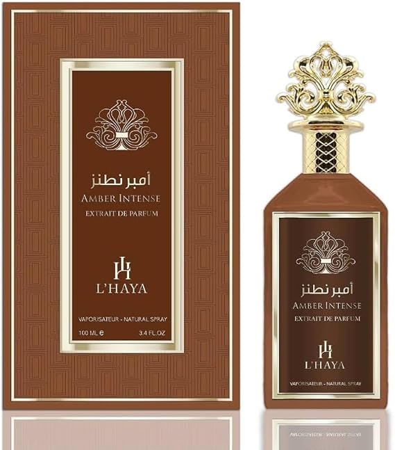 L'Haya Amber Intense Extrait de Parfum, Natural Spray, 3.4 FL OZ, 100 ML