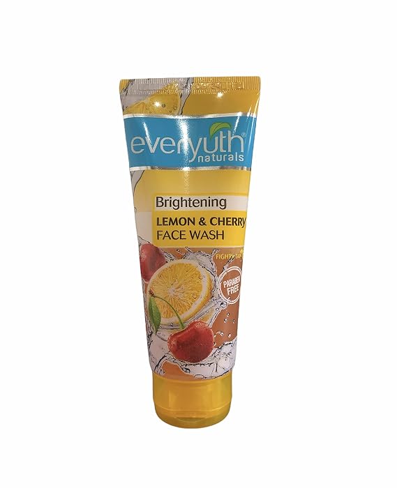 Everyuth Naturals Brightening Face Wash, Lemon and Cherry, 50g