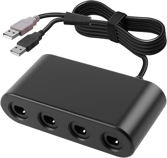 Jesiah 4 Port Controller Adapter for GameCube Switch Wii U PC