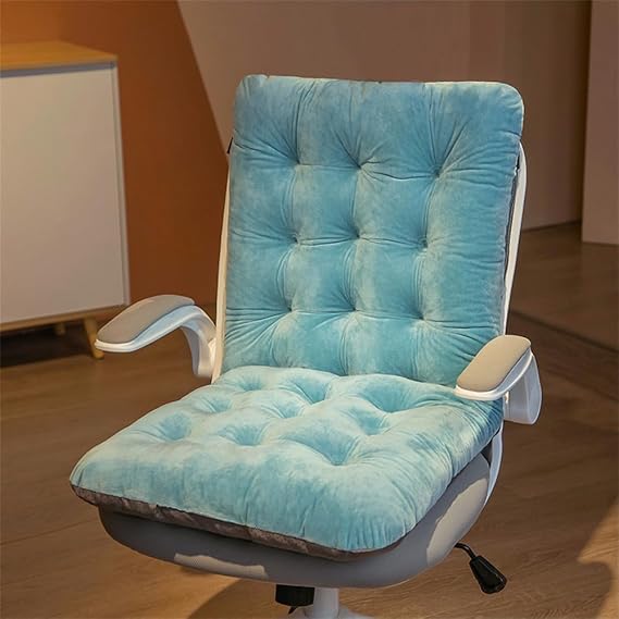 Soft Cushion One-Piece Seat Pad Cozy Warm Seat Pillow Armchair for Back Coccyx Relief Pain Relief Chair Cushions For Home Office Sofa Car Wheelchair (Blue 1,45 * 100cm)