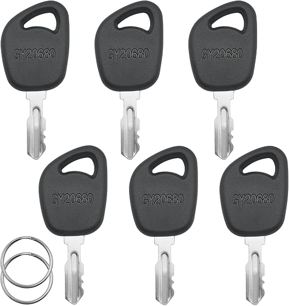 6 Pack Lawn Mower Ignition Keys GY20680 LVA17264 Compatible for Jo-hn Dee-re, Equipment Keys Replacement for 100 LA LT SST X Series 1026R L100 L108 L111 L118 L130 LA125 LT155 D110