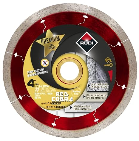 Rubi Tools 4" Red Cobra Premium Dry Diamond Blade