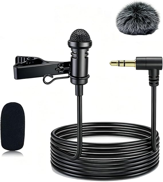 Lavalier Lapel Microphone for DJI Mic 1 & 2 Transmitter, 1.5M