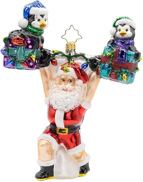 Christopher Radko Hand-Crafted European Glass Christmas Tree Decorative Ornament, Jolly Liftmas