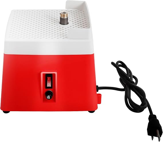 Stained Glass Grinder, 110V 4200r/min Mini Portable Stained Grinder Diamond Glass Art Grinding Tools, Red Automatic Art Grinding Tool With Grinding Wheel & Bit, Art DIY Bench Grinder Machine
