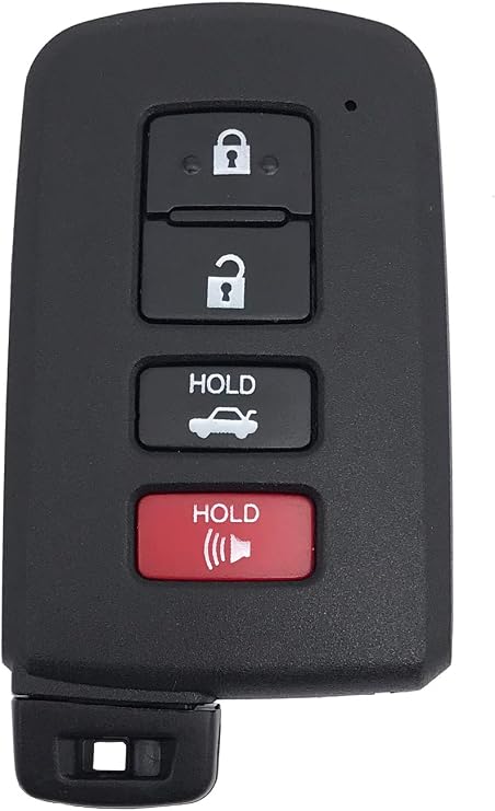 4 Button Replacement Key Fob Shell Case fit for Toyota Avalon Camry Corolla RAV4 Highlander Sequoia 2011 2012 2013 2014 2015 2016 2017 2018 2019 Keyless Entry Remote Control Key Fob Cover