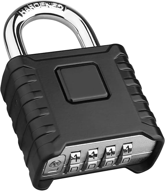 Diyife Robust Padlock Combination Lock 4 Digit 8 mm Thick Shackle