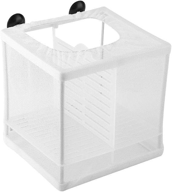 Fish Breeding Incubator, Fish Tank Breeder Net Multifunctional Isolation Mesh Box Fish Breeding Net Aquarium Fish Tank Incubator Breeder with Suction Cup for Fish Tank Breeder Box
