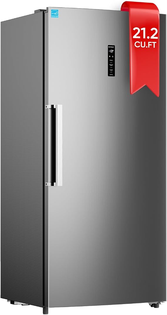Upstreman 21.2 Cu.Ft. Stainless Convertible Upright Freezer