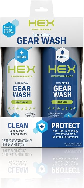HEX Performance Dual Action Gear Wash for Activewear, Sport Scent, 4 oz