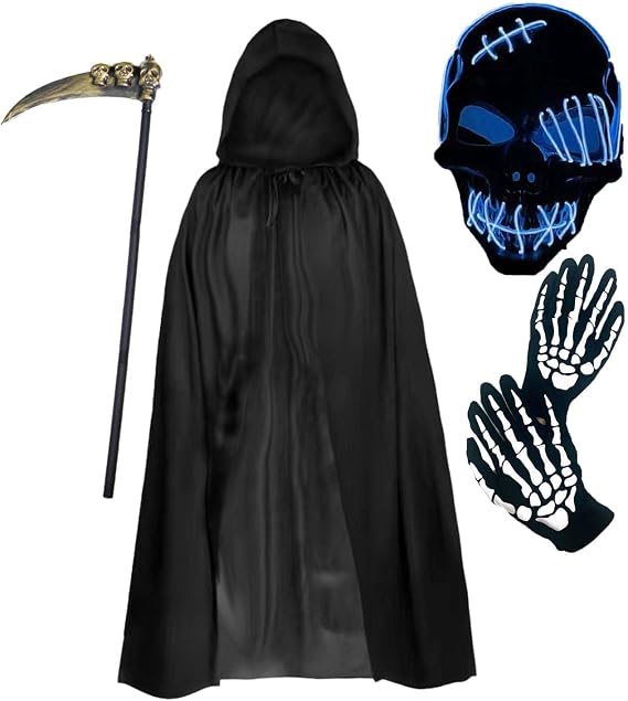 BouQuw Grim Reaper Costume for Kids Fit Boys And Girls