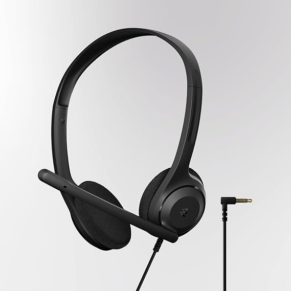 EPOS C1 Professional Headset with 3.5mm Plug - Supreme Comfort, Advanced Noise-Canceling Mic, Crystal-Clear Audio, Lightweight Fit, Ideal for Long Use, Fully Chromebook Certified, Wired On-Ear