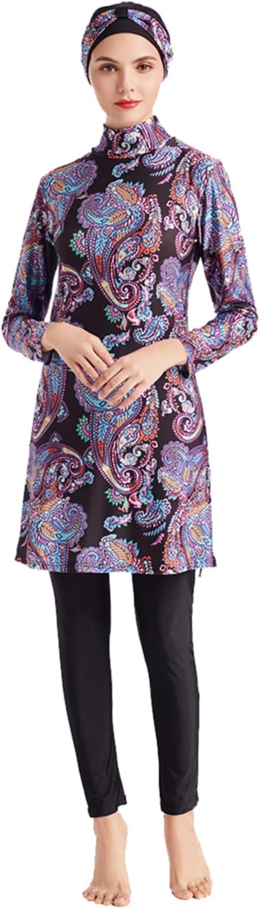 SARBUTER Muslim Swimwear for Women Modest Full Cover Swimsuit Long Sleeve Hijab Burkini