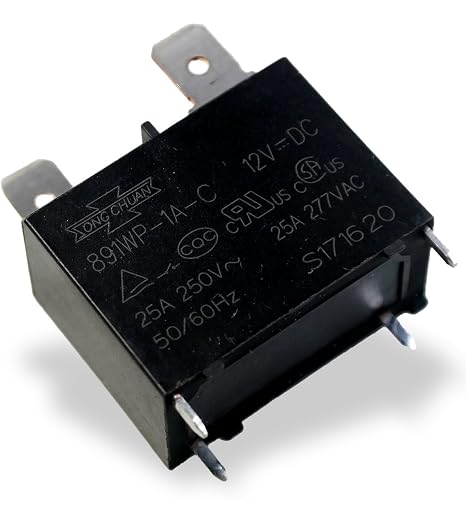 Song Chuan 891WP-1A-C12VDC, Quick Terminal Power Relay SPNO 25A 12VDC (Pack of 1)