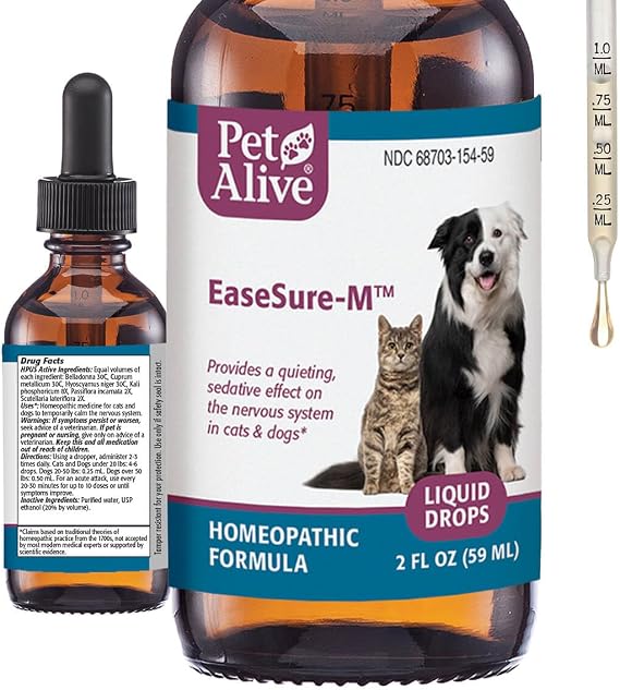 PetAlive EaseSure-M - Nervous System Support Drops for Pets - 2 Fl Oz