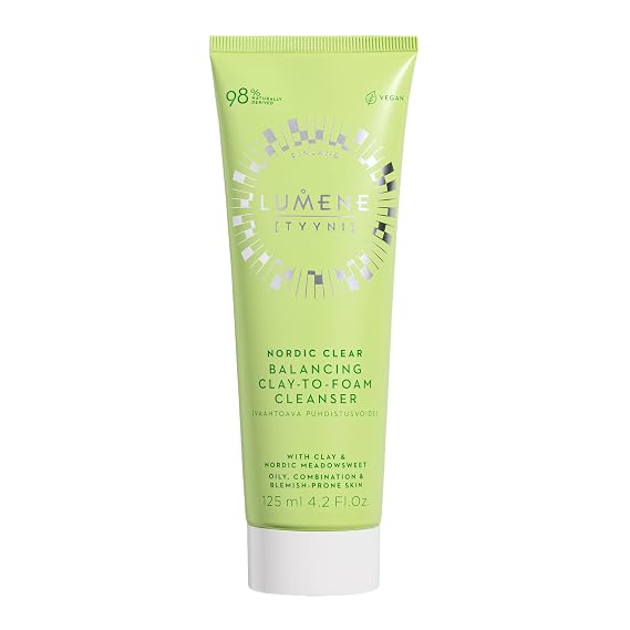 Lumene Nordic Clear Balancing Clay-to-Foam Cleanser Acne-Prone 4.2 fl oz