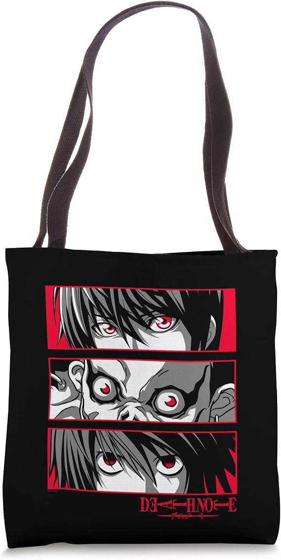 Death Note Eyes on You Character Close Ups Anime Tote Bag