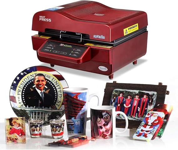 Heat Press Machine, 3D Sublimation Vacuum Printer for Mug, T-Shirt, Cell Phone Case - Digital Printing Machine for Sublimation and Heat Transfer Applications