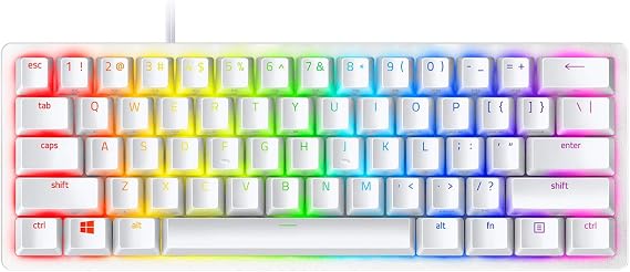 Razer Huntsman Mini 60% Gaming Keyboard, Linear Optical Switches, White