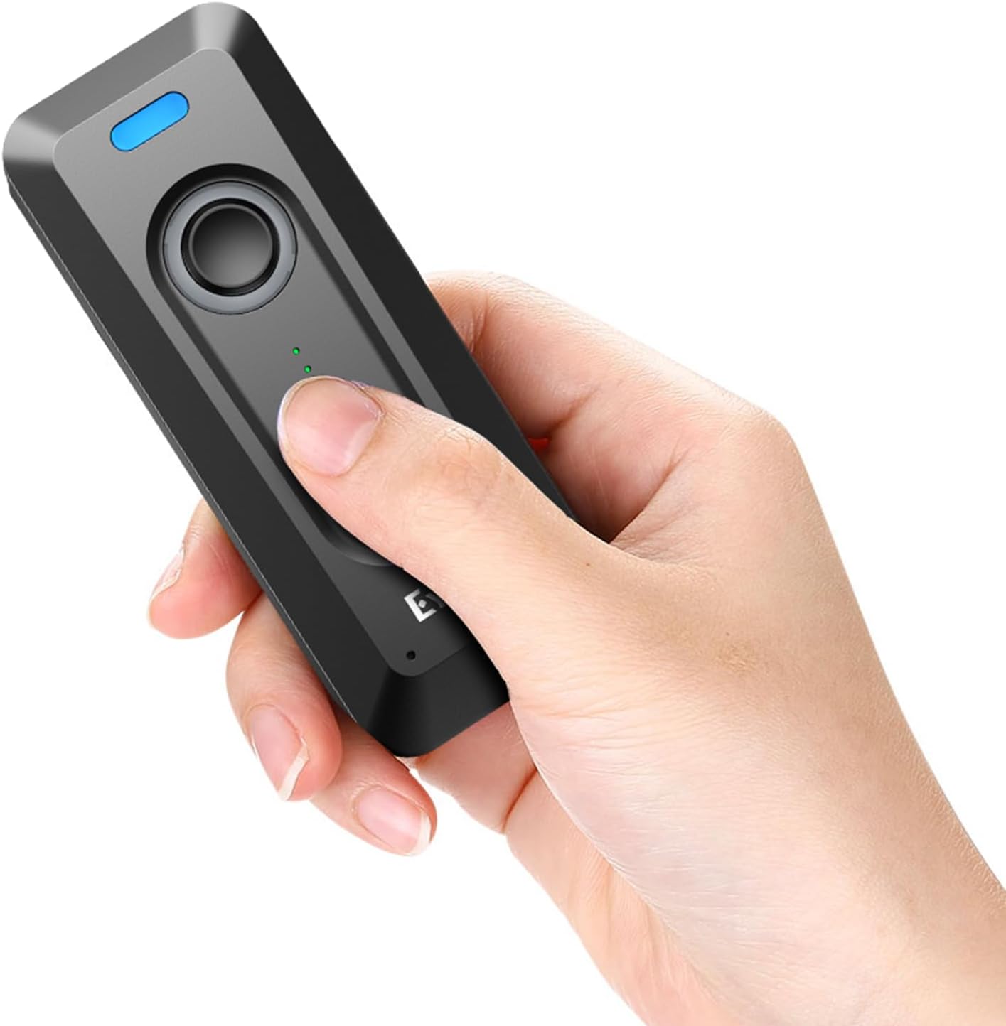 Eyoyo 2025 Improved Barcode Scanner, Small, 1-Dimensional, 2-Dimensional, QR Code Compatible, Includes Technical Standards Mark, Barcode Reader, Wireless, Continuous Reading, Small Clip Type, Supports