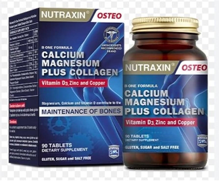 Nutraxin Osteo B One Formula Calcium Magnesium Plus Collagen 90 Tablets