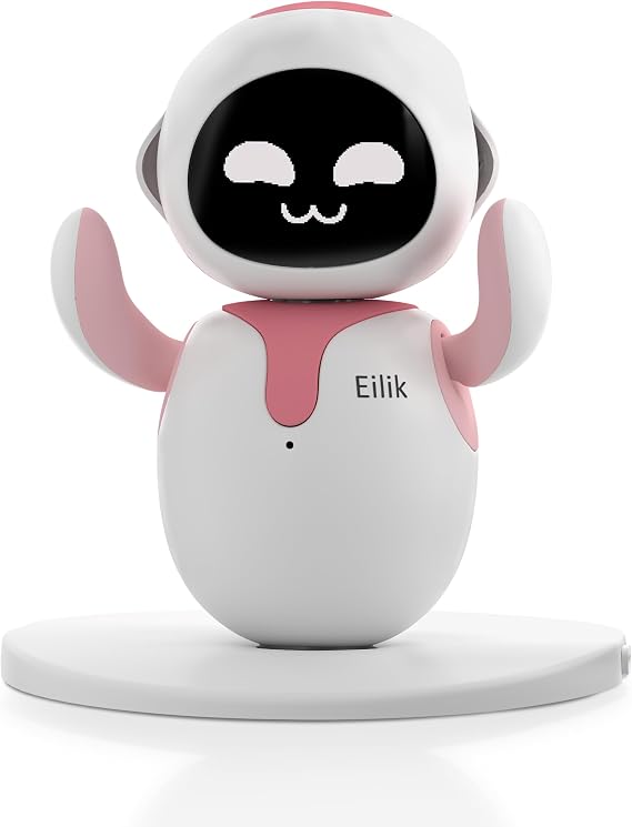 ENERGIZE LAB Eilik Your Desktop Companion Full of Personality with Expressive Animations & Reactions, Touch-Responsive Play, Mini Games, Robot for Adults & Kids