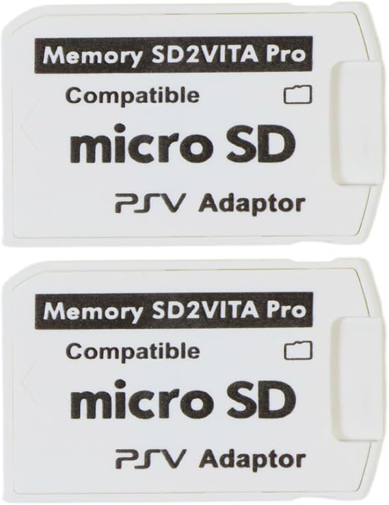 2Pcs SD2Vita 5.0 PS Vita Micro SD Memory Card Adapter, Sd to Vita