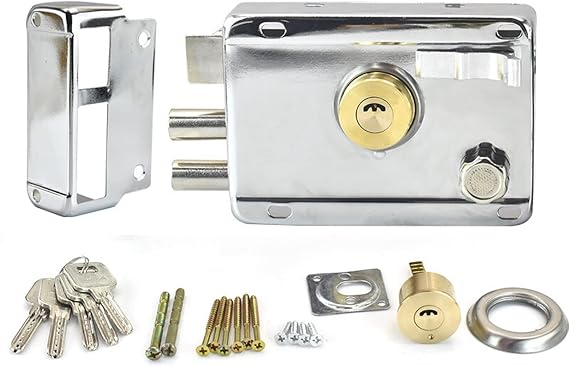 Chain Lock Household Antique Door Locks Security Anti-Theft Lock Multiple Insurance Lock Wood Door Lock for Furniture Hardware Supplies