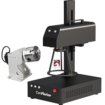 ComMarker B4 20W US Stock Fiber Laser Engraver with Rotary,LightBurn EzCad2 Laser Engraving Machine with 2 Lens,Laser Marking Machine for Jewelry,Sliver,Gold,Tumblers,Tags,Photo