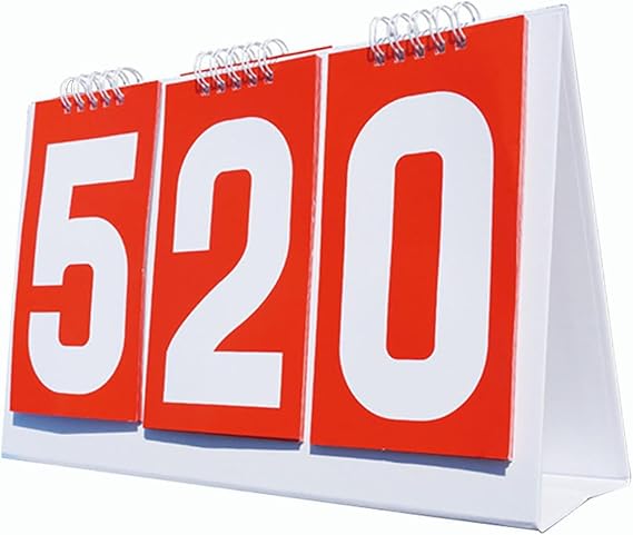 3 Digit Score Keeper Indoor Team Games Manual Score Flip Cards Large Numbers Sports Scoreboard And Any Other Competitive Sports. Scorekeeper Table Tennis Volleyball