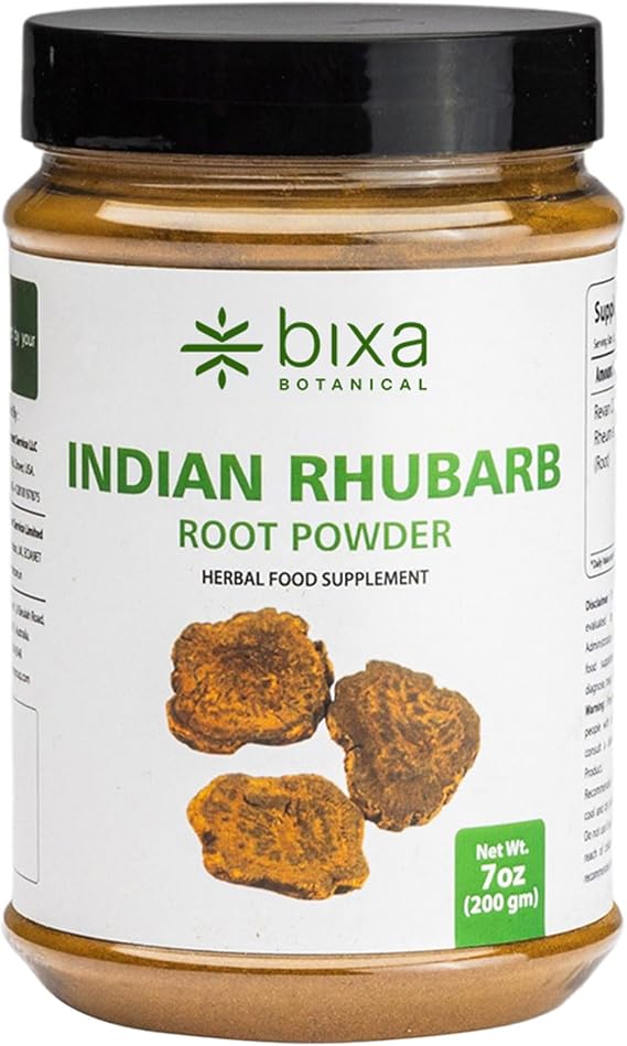 bixa BOTANICAL Indian Rhubarb Powder | 200 Grams / 7 OZ | Gluten Free,Steam Treated, Vegan, 100% Pure.