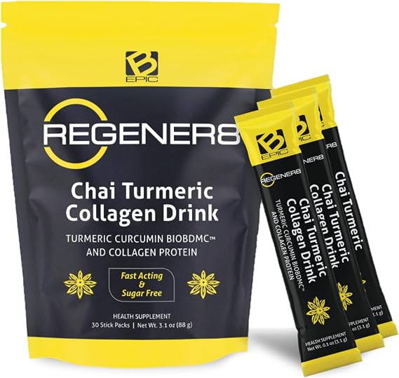 BEpic Regener8 | Chai Flavored Turmeric Curcumin Collagen Drink