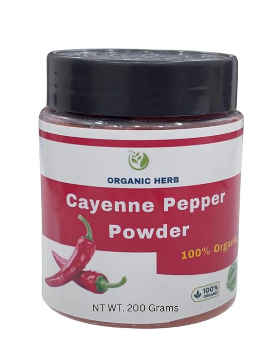 Organic Ground Cayenne Pepper - Spicy Culinary Seasoning for Cooking, 100% Pure Capsicum Powder - Hot Chili Pepper Spice for Gourmet Dishes - Bulk Pack for Savory Recipes