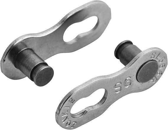 ZONKIE 9 Speed Removable Quick Split Chain Link in Silver x2