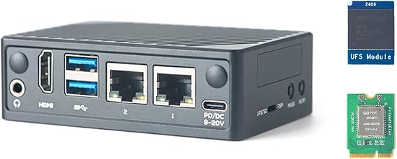 FriendlyElec NanoPi M5 Single Board Computer - Rockchip RK3576 SBC with HDMI, Dual GbE, M.2 NVMe and SDIO WiFi Sockets, UFS 2.0 Memory Support (8GB RAM, with 64GB UFS and WiFi)