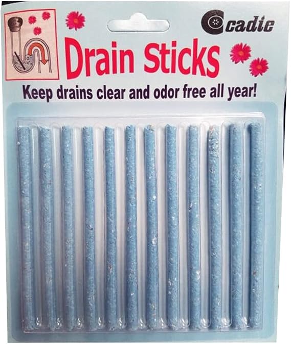 Drain Sticks for Sinks, Disposals, Bath Tubs, and Toilets,1 Pack Set of 12 Sticks.