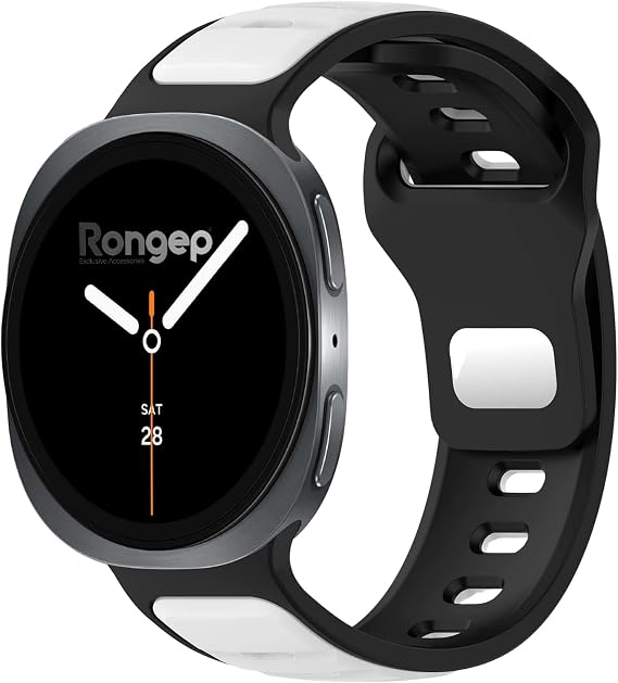 Rongep [Dynamic Loop] Samsung Galaxy Watch 9/8 44mm/40mm/Classic 46mm ile Uyumlu Kordon Çift Renkli Silikon Samsung Watch 9 44mm Kordonu Premium Yumuşaklıkta Galaxy Watch 9 Kordon