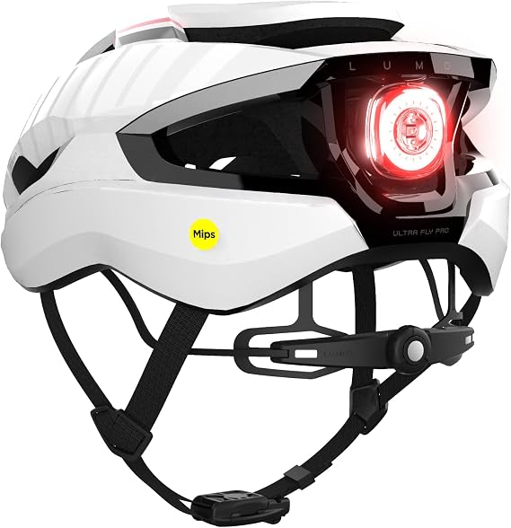 Lumos Ultra Fly Pro - Road Bike Helmet | Lumos Firefly and Firefly Mini Compatible | Built-in Sunglasses Port | Custom-Made Fit System for Adult Men & Women | Bicycle Cycling Accessories