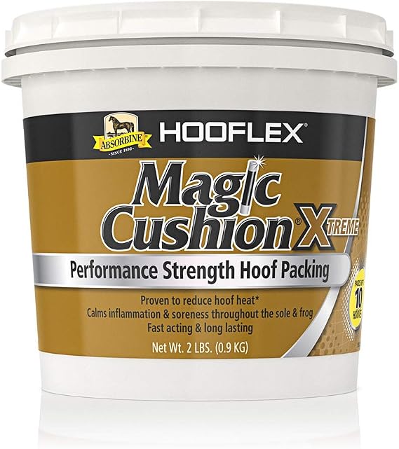 Absorbine Hooflex Magic Cushion Xtreme Horse Hoof Packing, 2 lb / 10 Hooves | Fast-Acting, Reduces Hoof Heat Within 1 Hour, Calms Inflammation, Safe for Show, High Concentration of Active Ingredients