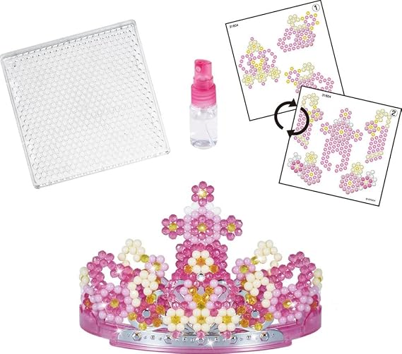Aquabeads 3D Princess Tiara Set, Arts & Crafts Bead Kit for Children, Design a 3D Wearable Princess Tiara