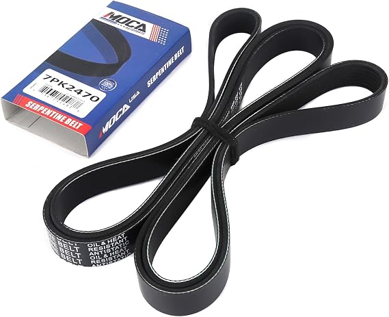7PK2470 EPDM Serpentine Belt Compatible with 1992 for Dodge D150 & D250, 1992-2003 Dakota, 1998-2003 Durango, 1998-2001 Ram 1500, 1998-2002 Ram 2500, 1992 W150& W250 3.9L 5.2L 5.9L