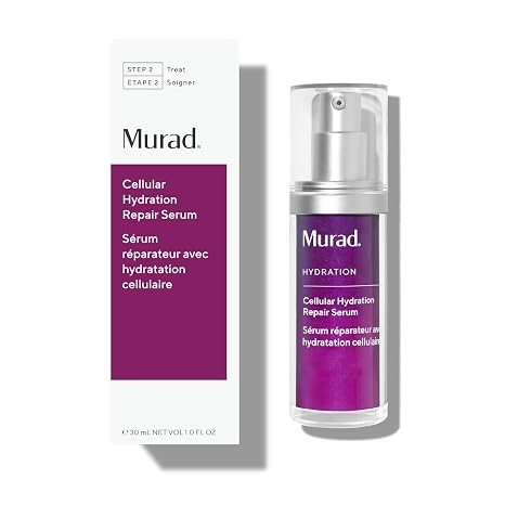 Murad Cellular Hydration Barrier Repair Serum | Hydrating, Hexapeptide-9, Bilberry & Hyaluronic Acid replenish moisture, reduce water loss and support skin health.