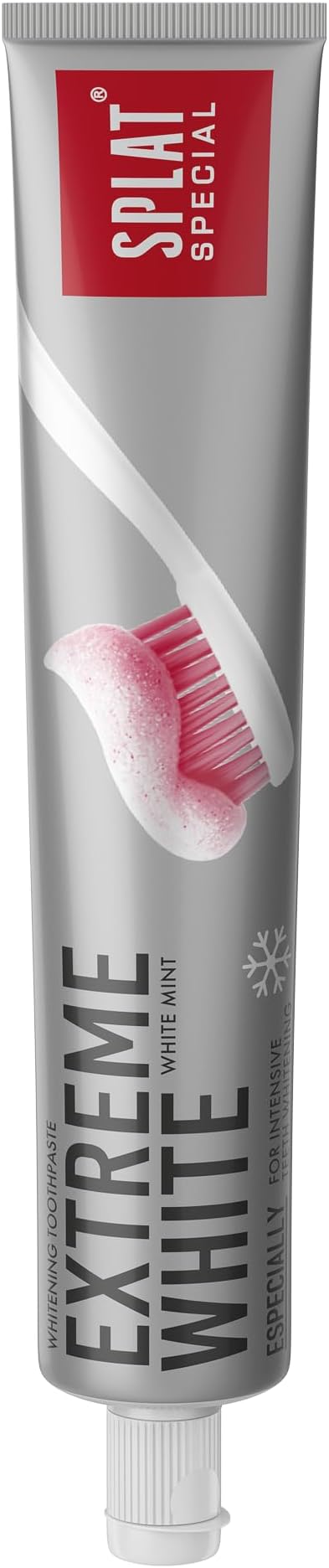 Splat Extreme White Toothpaste, 75ml, intensive teeth whitening, protection against cavities, removes surface stains.