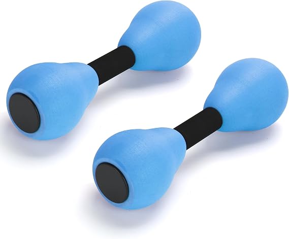 2 Pieces Water Dumbbells,Water Aerobic Exercise Foam Dumbbells Pool Resistance Swimming Training for Adults, Kids, and Beginners Water Fitness Exercises Equipment for Weight Loss(1 pair)