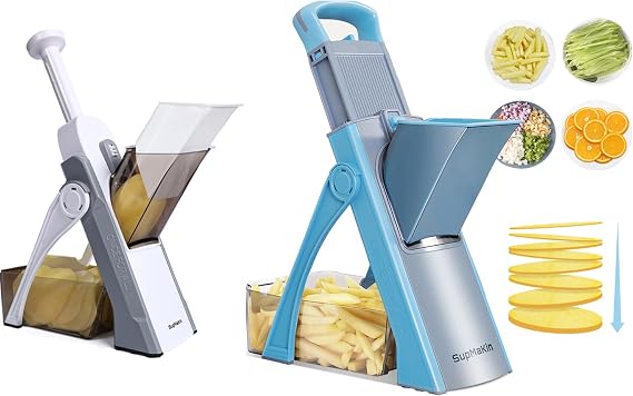 JS01 SAFE SLICER GRAY + LARGE MANDOLINE Blue