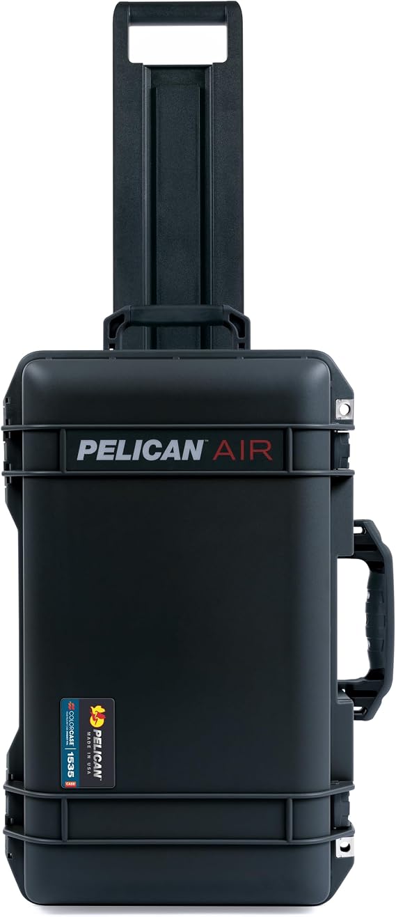Pelican Air 1535 Carry-On Case - Black - Medium Waterproof Case Case Only - Black Handle & TSA Lock Latch 015350-0000-110-L10