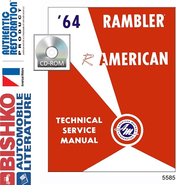 bishko automotive literature 1964 AMC American Shop Service Repair Manual CD Engine Drivetrain Wiring OEM