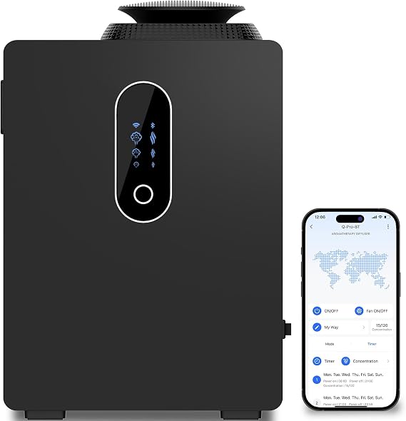 2026 Upgraded HVAC Scent Diffuser Machine, WiFi Control, Coverage 6000 Sq.Ft, Scent Air Machine for Home 1000ML, Waterless Cold Air Aromatherapy Essential Oil Hotel Scent Diffuser for Large Room