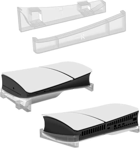 Host Horizontal Display Stand For Ps5 slim Console, Host Transparently Holder Bracket For Ps5 slim Digital/Disc Version Accessories