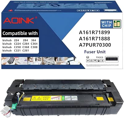 Replacement for Konica Minolta A161R71899 A161R71888 A7PUR70300 Fuser Unit Compatible with Konica Minolta bizhub 224 284 364 C224 C284 C364 C258 C368 C308 C221 C281 Printers 1-Pack, 110V